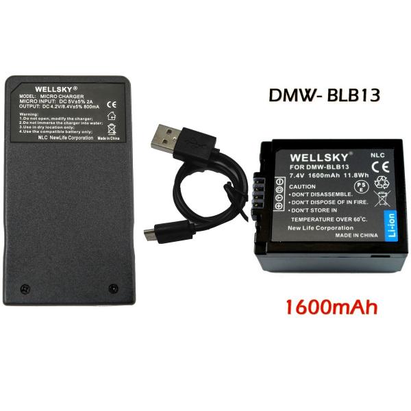 DMW-BLB13 互換バッテリー 1個 &amp; DE-A43A [ 超軽量 ] USB Type-C ...