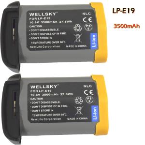 EOS-1D LP-E4N LP-E4 LP-E19 互換バッテリー 2個 3500mAh [ 残量表示