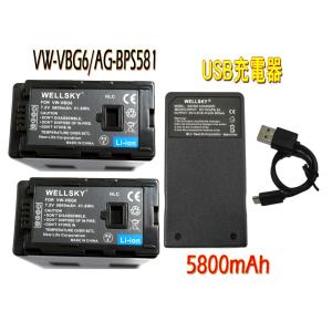 VW-VBG6-K VW-VBG6 AG-BPS581 互換バッテリー [ 純正充電器で充電可能