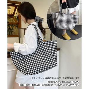 バッグ トートバッグ レディース チェック柄 ...の詳細画像2