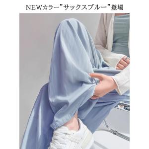 さらとろ涼感ダブルタックワイドパンツ レディー...の詳細画像1