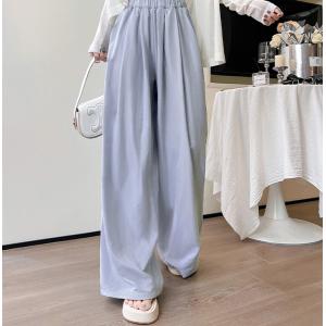 さらとろ涼感ダブルタックワイドパンツ レディー...の詳細画像2