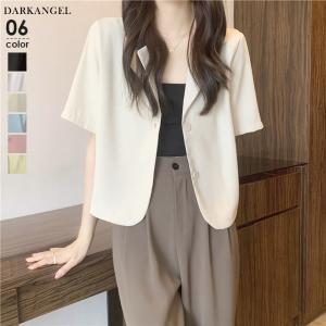 ジャケット 半袖 夏 トップス レディース カジュアル