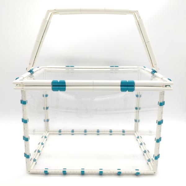 アニマルケージ バスケット 正方形【大】組み立てキット キャリーケース キャリー ポータブルケージ ...