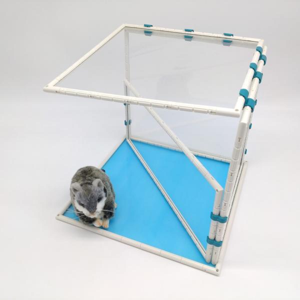 アニマルハウス コーナー トレー セット【大】おうち 寝床 寝室 隠れ家 透明 クリア ハムスター ...