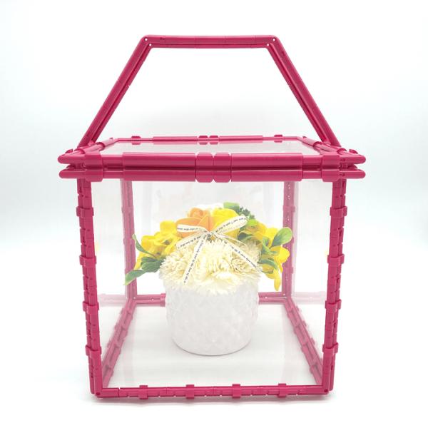 フラワー ケース バスケット 大 21cm クリア カバー 花 透明 おしゃれ インテリア デザイン...