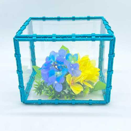 フラワー ケース ブロック A5 クリア カバー 花 透明 おしゃれ インテリア デザイン かわいい...