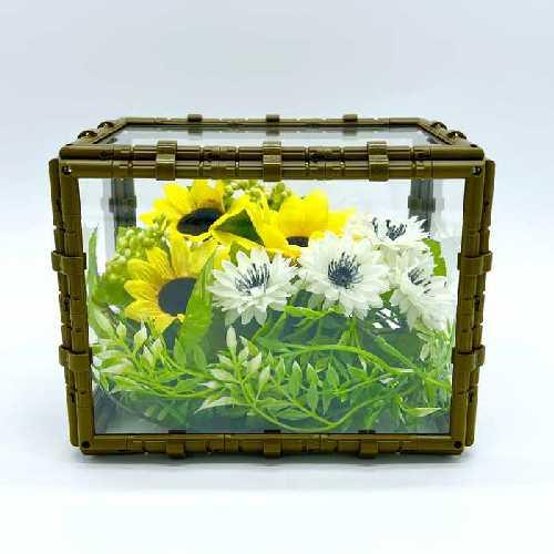フラワー ケース ブロック A6 クリア カバー 花 透明 おしゃれ インテリア デザイン かわいい...