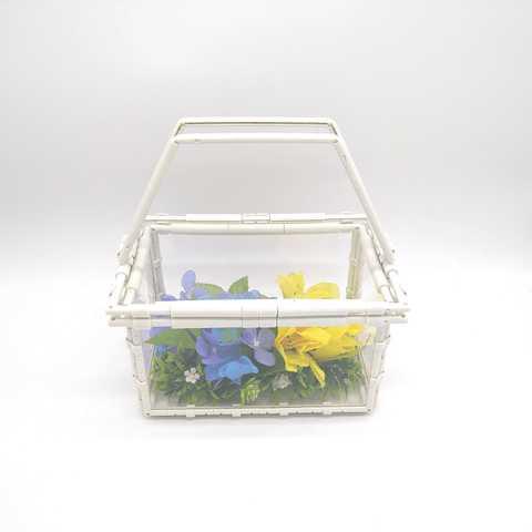 フラワー ケース バスケット A6 クリア カバー 花 透明 おしゃれ インテリア デザイン かわい...