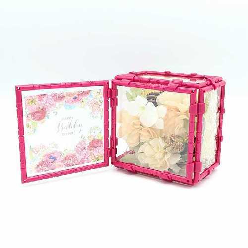 フラワー ケース メッセージ ボックス 12cm クリア カバー 花 透明 おしゃれ インテリア か...