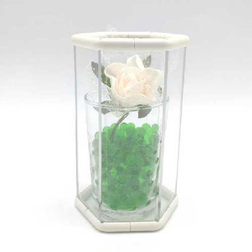 フラワー ケース チューブ スリム 135mm クリア カバー 花 透明 おしゃれ インテリア デザ...