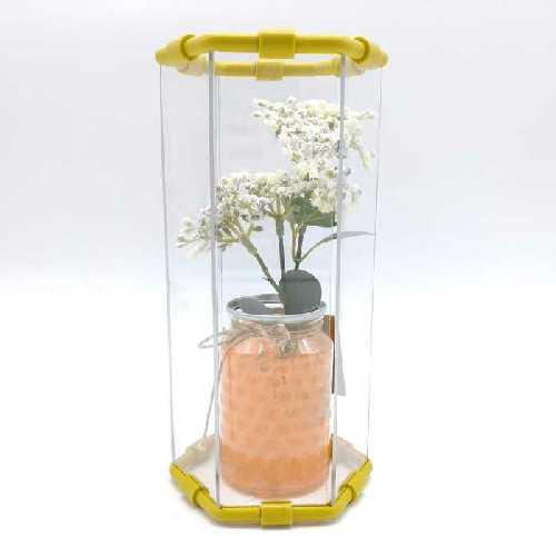 フラワー ケース チューブ ミディアム 225mm クリア カバー 花 透明 おしゃれ インテリア ...