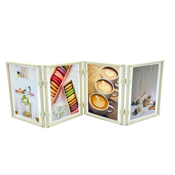 【フォトフレーム A6 4面 】◆メール便無料◆  フォトフレーム 組立てキット  写真立て 組み換...