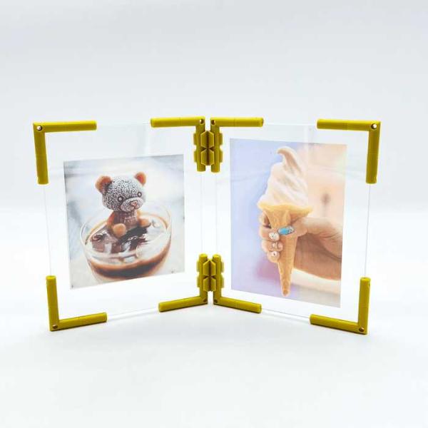 フォトパネル  2面  A6サイズ 組み立てキット 手作り 考えて創る 写真立て 組み換え自由 ニュ...
