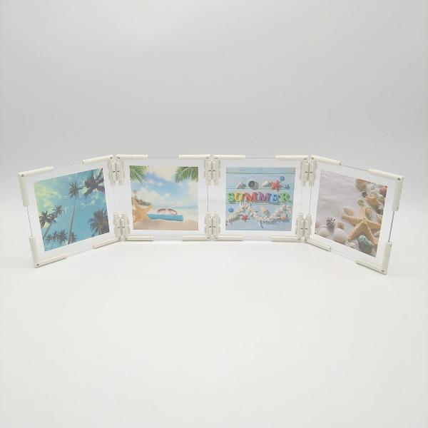フォトパネル  4面  12cm×12cm 組み立てキット 手作り 考えて創る 写真立て 組み換え自...