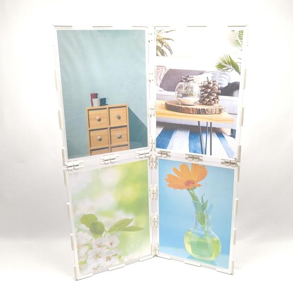 フォトパネル  4面  A4サイズ 組み立てキット 手作り 考えて創る 写真立て 組み換え自由 ニュ...