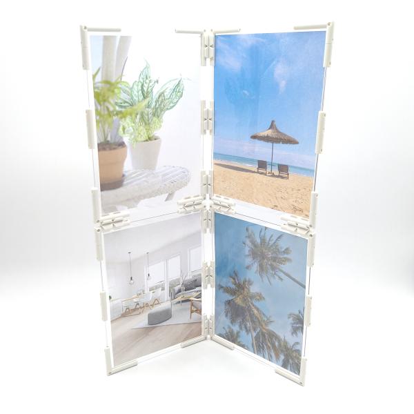 フォトパネル  4面  A5サイズ 組み立てキット 手作り 考えて創る 写真立て 組み換え自由 ニュ...