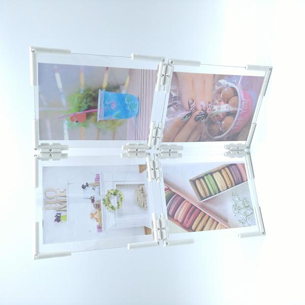 フォトパネル  4面  A6サイズ 組み立てキット 手作り 考えて創る 写真立て 組み換え自由 ニュ...