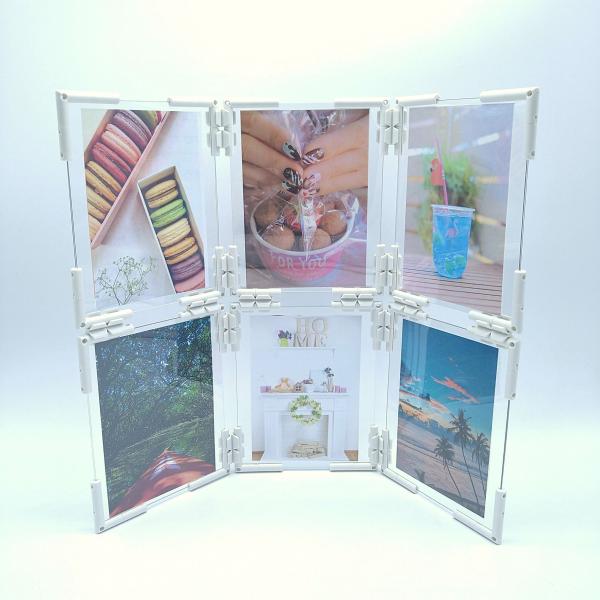 フォトパネル  6面  A6サイズ 組み立てキット 手作り 考えて創る 写真立て 組み換え自由 ニュ...