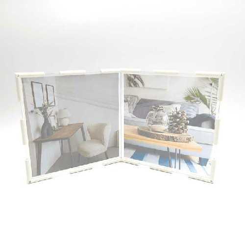 フォトパネルカーブ  2面  21cm×21cm 組み立てキット 手作り 考えて創る 写真立て 組み...