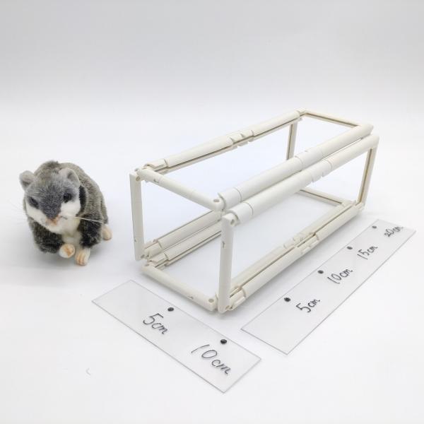 ハムスタートンネル 長さ約21cm スクエアー ストレス解消 おもちゃ 透明 クリア 小動物 ペット...