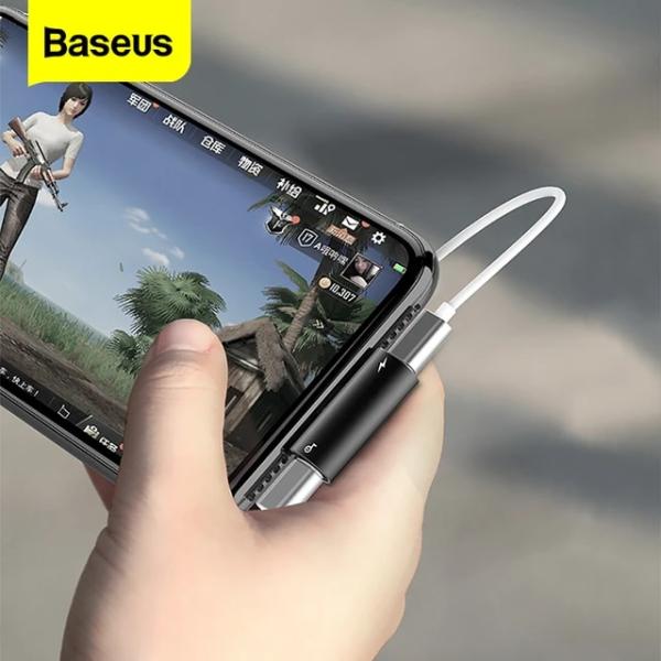 Baseus 2 1オーディオアダプタでiphone用充電ケーブル × 7 8プラスデュアル雷スプリ...