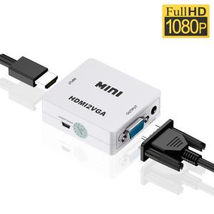 HDMI-vgaアダプター1080p,オス-vga,オーディオ出力付きコンバーター,ps4,pc,ラップトップhdtv,DVD,3.5mm｜newold-goods