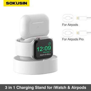 Sokusin-Apple Watch用充電スタンド,充電サポート付きスタンド,携帯電話ホルダー,Airpods Pro,ウルトラ,第2世代,se 3｜newold-goods