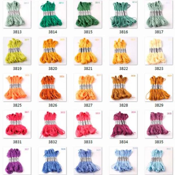 クロスステッチ刺繍糸,カスタムカラー,すべての色,447,3727,10個,n5