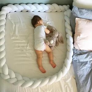 赤ちゃん用の編みこみのバンパー,1m/1.5m/2m/3m,新生児用の手作りの結び目のある織りのぬいぐるみ,結び目のある枕の装飾｜newold-goods