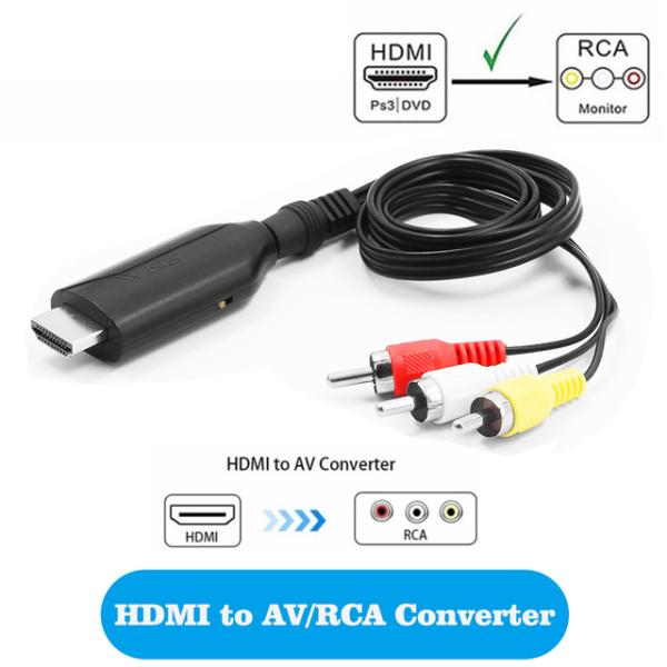 Hhdmi-HDビデオ用のコンポジットコンバーターアダプター,av/cvsb l/rビデオコンバータ...