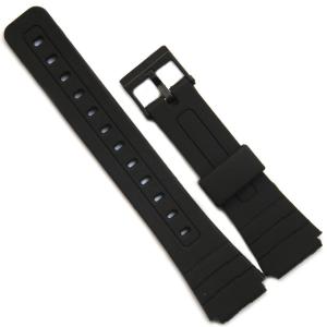 交換watch band strap、黒樹脂プラスチック手首バンド、ピン金属バックル、フィットカシオF-91W、18ミリメートル、F91、F91W｜newold-goods