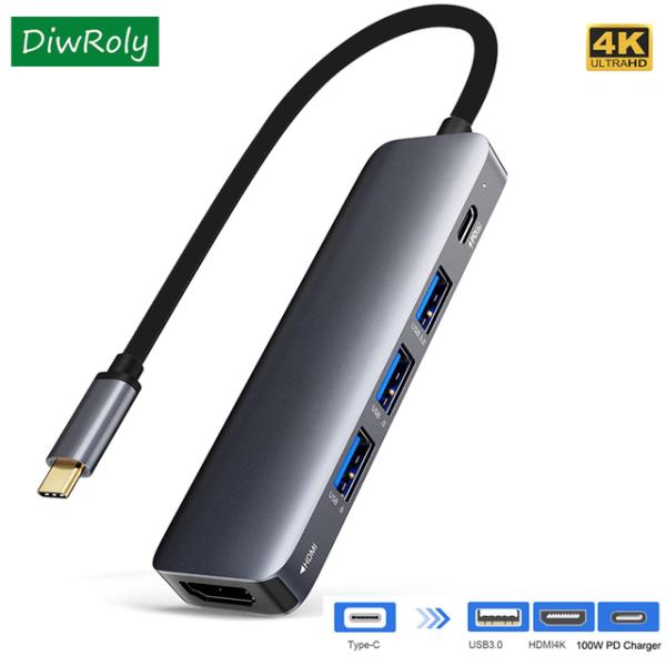 USB 3.0タイプCからhdmi互換,pd充電ステーション,ドッキングステーション,usbハブ,3...