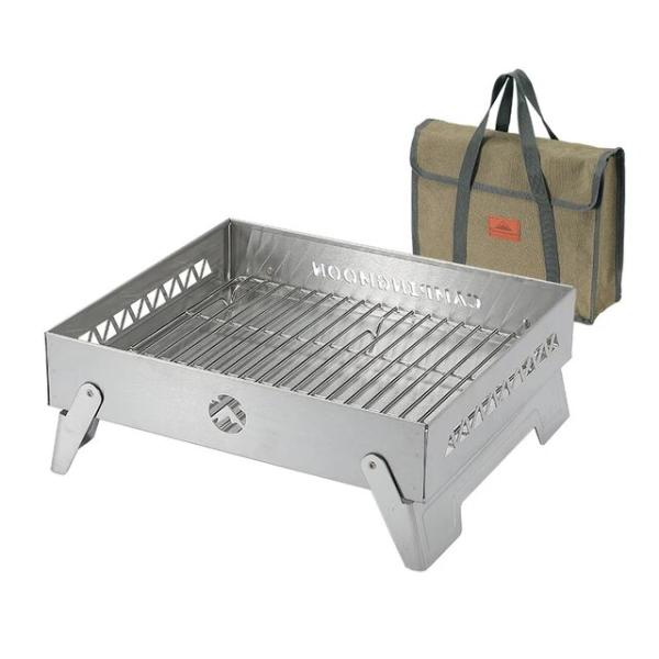 Outdoor Portable Stainless Steel Barbecue Rack Cam...
