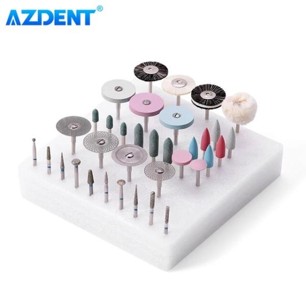 Azdent-Orange磁器研磨キット,ピース/セットmm,セラミック磁器,低速研磨機,ダイヤモン...