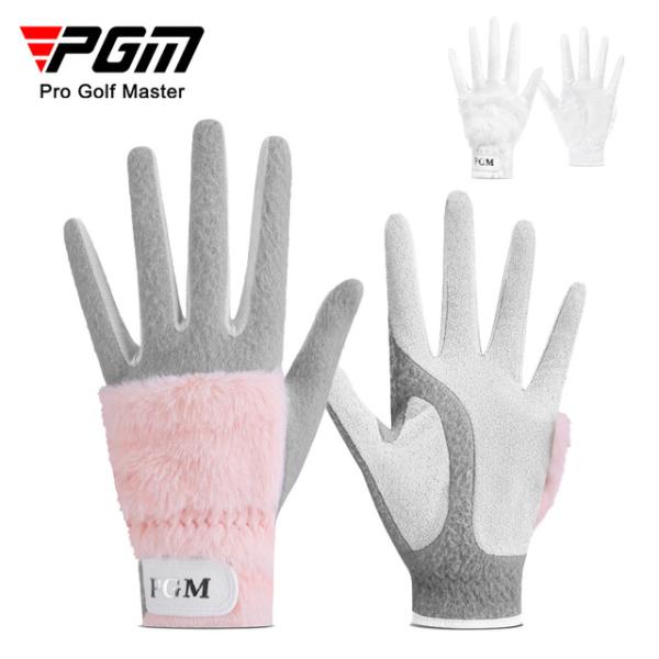 PGM-女性用ゴルフグローブ,秋冬用,厚手のウサギのような毛皮のような,1ペア,st033