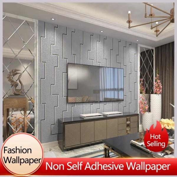 3Dベルベット壁紙模造オリエンタルスタイル,厚いテレビの背景,リビングルームの壁紙,モダン
