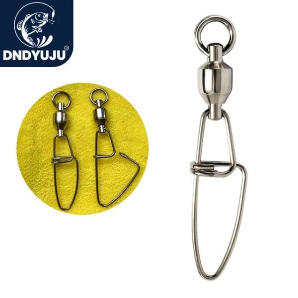 Dndyuju-ステンレス鋼の釣りボール,ベアリング,回転,クロスロック,スナップ,フィッシングアク...
