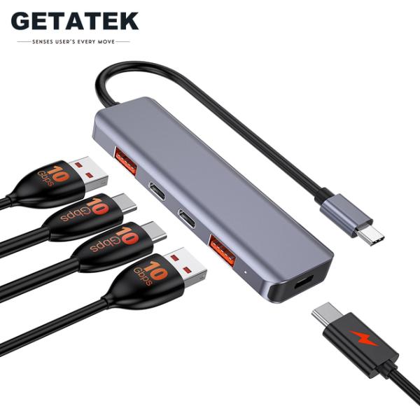Getatek-USBCハブスプリッター、10gbps、100w電源、ラップトップ用USB 3.2ハ...
