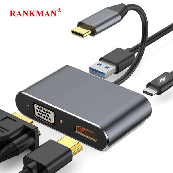 USB Cから4kハブ,HDMI互換,vgaタイプc,pd充電,usb 3.0,macbook,ip...