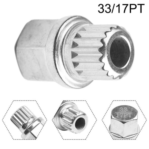 盗難防止ナットホイールロック,取り外しツール,33/17ポイント,最大120nm,20x28mm, ...