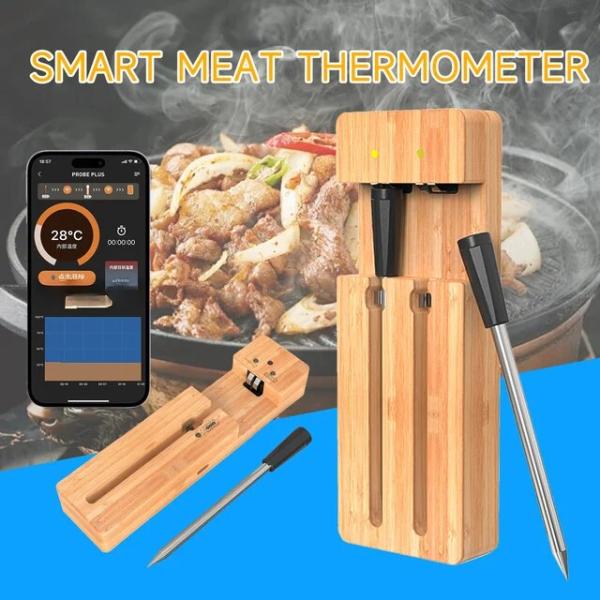 肉と食品用のBluetoothで温度を測定するための肉と食品温度計,キッチン調理器具,オーブン,グリ...
