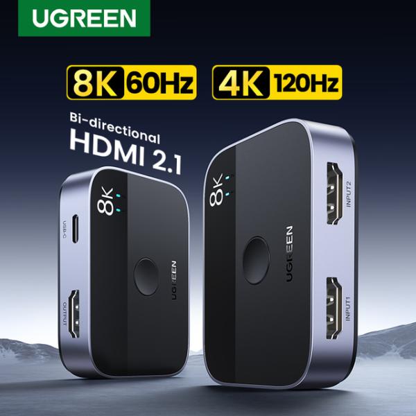 UGREEN-HDMI-in-1スプリッタースイッチ,2-in-1出力,xboxシリーズx,ps5,...