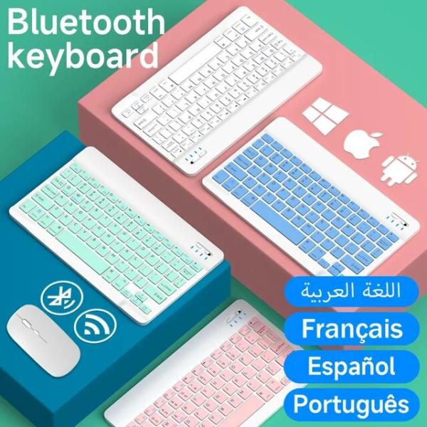 Bluetooth 5.2ワイヤレスキーボード,Android, iOS, iPad,タブレット,電...