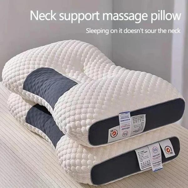 韓国スタイルの頸椎枕,ファイバー充填クッション,耐衝撃性,睡眠補助用の整形外科用ソフト,48x74c...