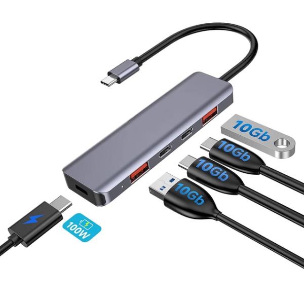 ノートブック充電器,FORIDA-USB w,100 c,USB 3.2ハブ,10gbps,macb...
