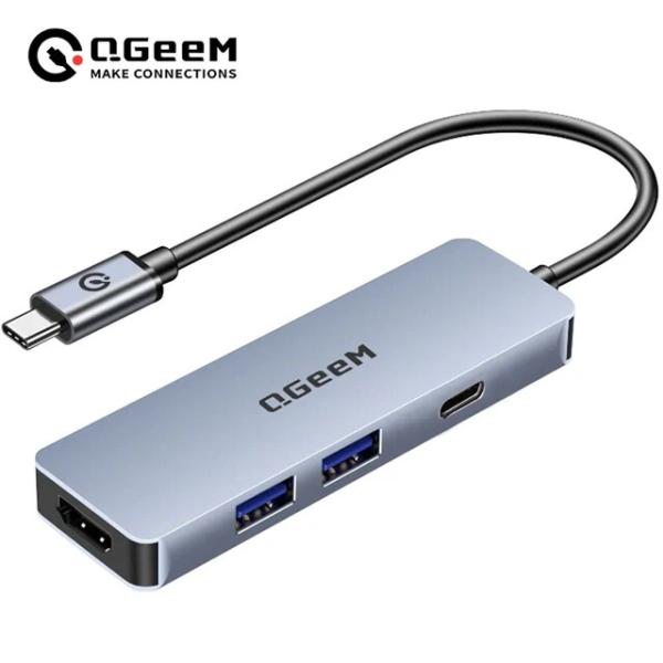 Qgeem-Macbookpro用のUSBCハブ,USB 3.1タイプCハブプラグアダプター3.0 ...