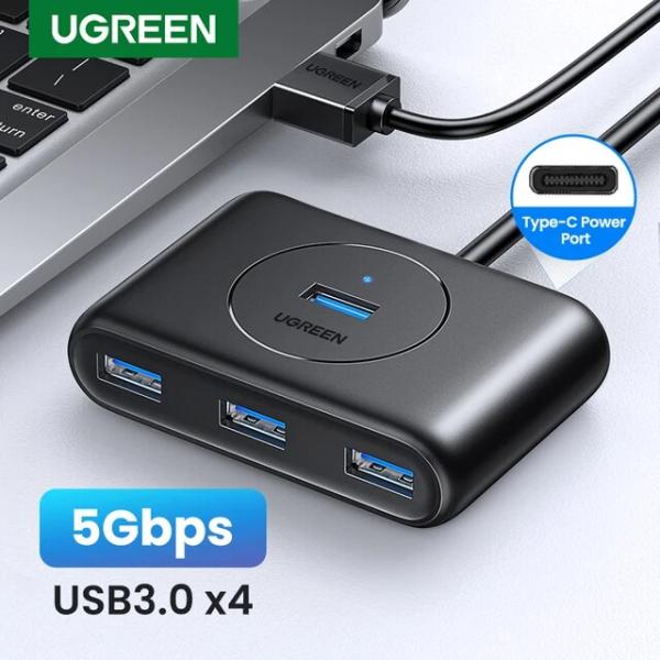 Ugreen-USBハブ,4ポート,高速,ハードドライブアダプター,マウス延長アダプター,3.0 u...