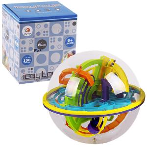 迷路ボール 158関門 3D 立体パズル 立体ボール ゲーム おもちゃ 迷宮 子どもから大人まで 頭の体操 知育玩具