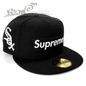 送料無料 メンズ キャップ ブラック Supreme シュプリーム Supreme MLB Teams Box Logo New Era FW25H36 7 1/4 7 3/8 7 1/2